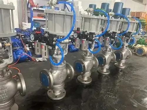Vcore Valve ZMA/Q/P/X Pneumatic Diaphragm 3-Way Control Valve industrial pneumatic application image