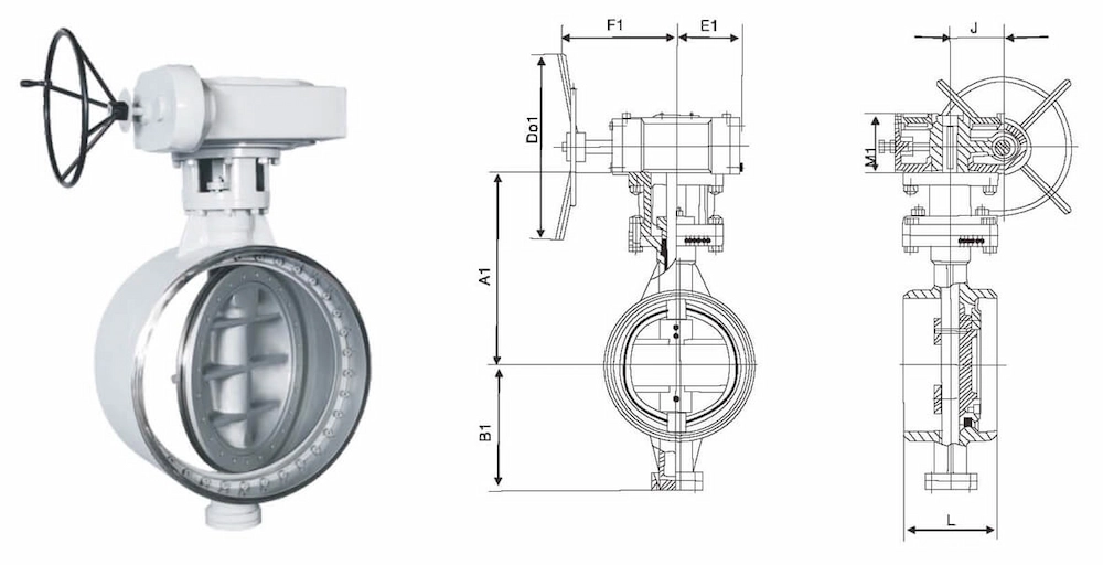 butt-welding-metallic-hard-sealed-butterfly-valve-structure