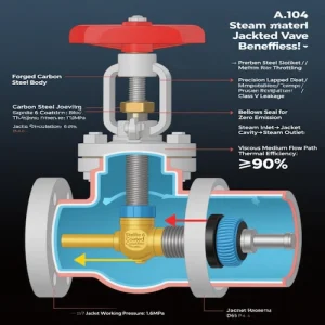 Steam Globe Valve structure and working principle diagram, Vcore Valve