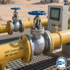 Immagine dell'applicazione industriale della valvola a sfera anti-zolfo Vcore Valve
