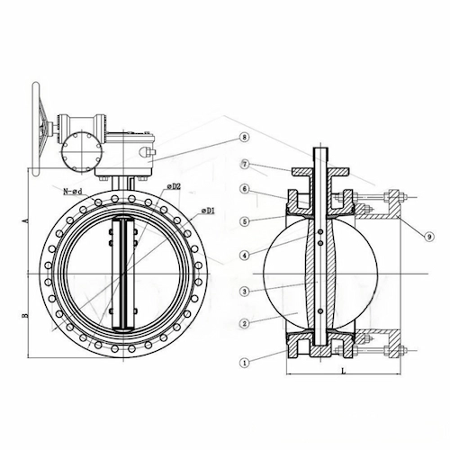 Vcore Valve telescopic butterfly valve structure detail