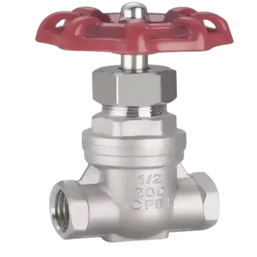 Hình ảnh sản phẩm Van cổng có ren, được thiết kế để ngắt dòng chảy an toàn với các kết nối ren để dễ dàng lắp đặt trong hệ thống đường ống