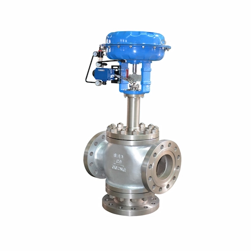 Three Way Globe Valve product image for industrial pipeline service, Vcore Valve