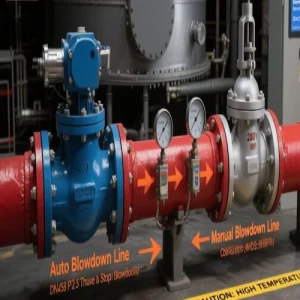 Throttle Emptying Stop Valve application in industrial pipeline system, Vcore Valve