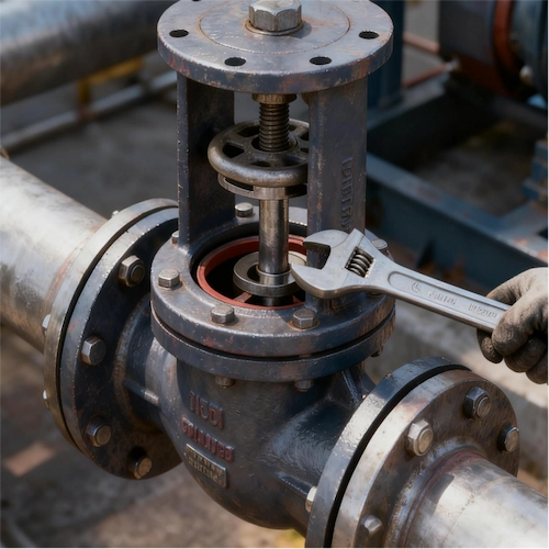 Aplicação de válvula de retenção tipo elevação vertical em sistema de tubulação industrial, válvula Vcore