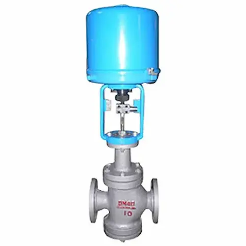 Endüstriyel otomasyon sistemlerinde hassas akışkan kontrolü için tasarlanmış ZDLN Elektrikli Çift Yataklı Kontrol Vanası ürün resmi