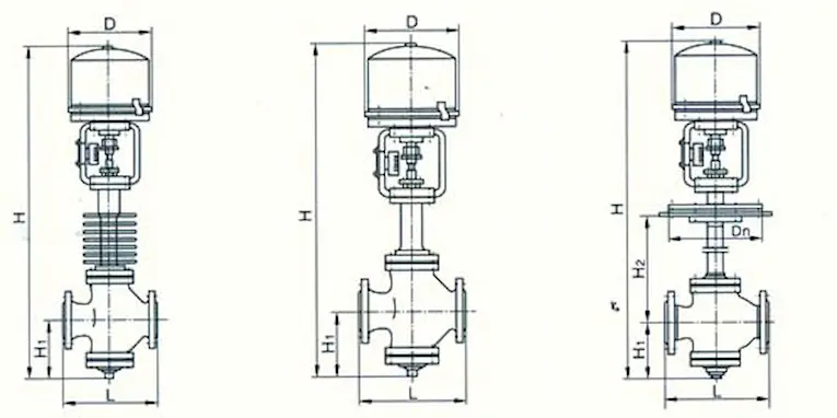 Immagine del design del percorso del flusso a tre vie della valvola di controllo elettrica a tre vie ZDLQ/X Vcore Valve