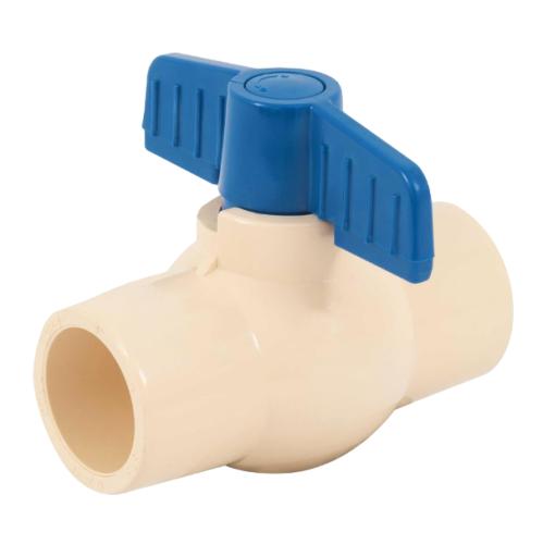 Válvula de esfera CPVC para controle de fluidos corrosivos e de alto fluxo