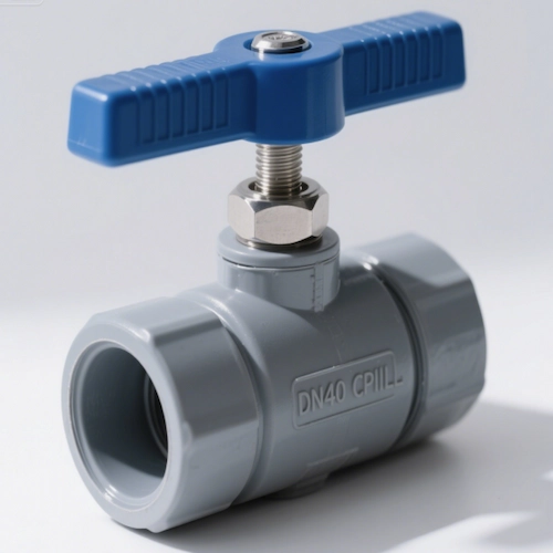 Robinet à bille en matériau CPVC pour le contrôle des fluides corrosifs et à haut débit