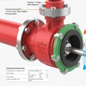 Vcore Valve grooved gate valve cross section