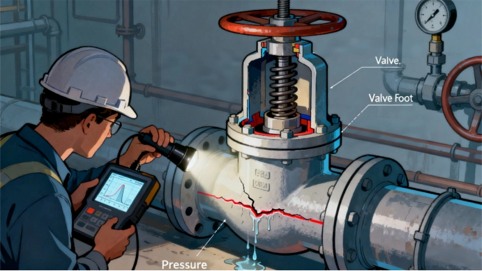 On-site foot valve damage detection for suction line troubleshooting
