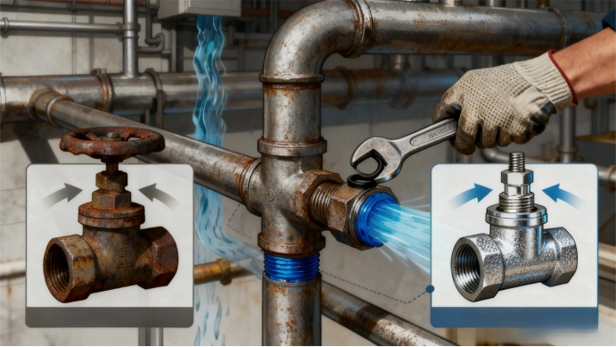 Foot valve replacement for restoring water flow efficiency in pump systems