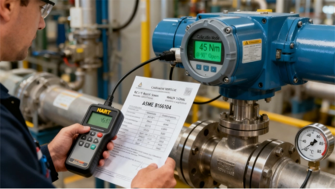Automatic valve actuator calibration during commissioning
