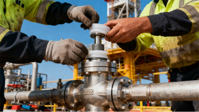 Processo de manutenção de válvulas para evitar travamento e melhorar o controle de fluxo em sistemas industriais