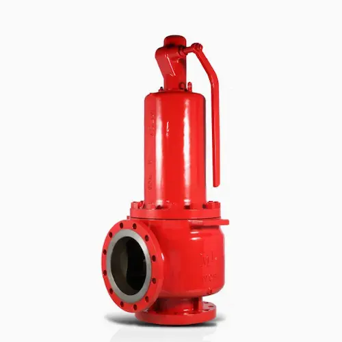 תמונת מוצר של שסתום בטיחות קפיצי, מיועד להורדת לחץ במערכות קריטיות, הכולל מנגנון קפיצי להגנה אמינה מפני לחץ יתר