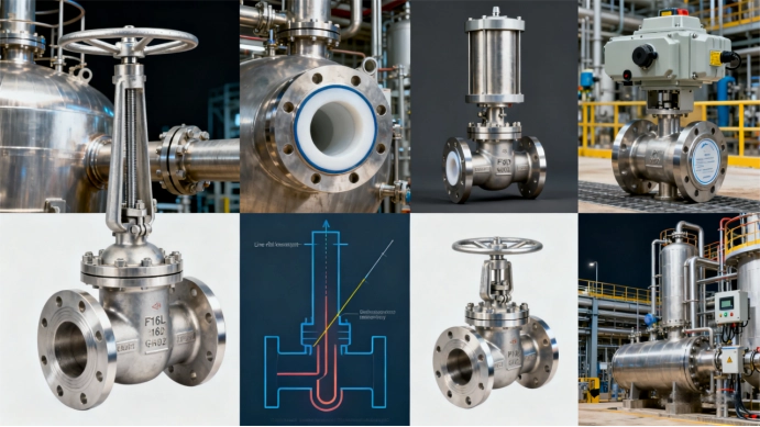 Globe valve installed in a chemical and petrochemical process pipeline
