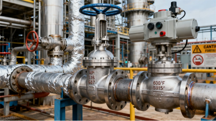 Bahan katup untuk servis suhu ekstrim menggunakan badan katup stainless steel