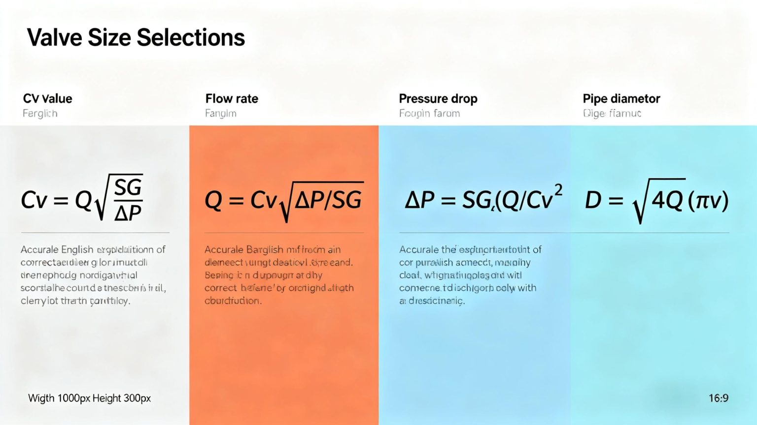 4 Valve Size Selection Formulas