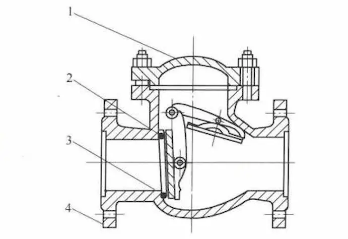 真鍮製逆止弁構造