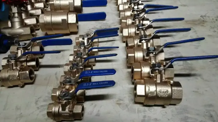 Conjunto de alça e haste de válvula de esfera de bronze