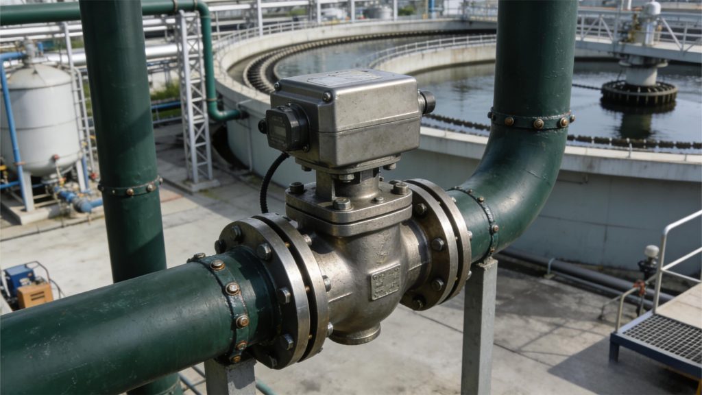 Corrosion-resistant 24V DC actuator valve for wastewater treatment plants