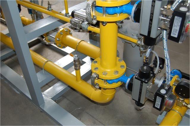 정유 파이프라인 시스템에 설치된 전기 버터플라이 밸브