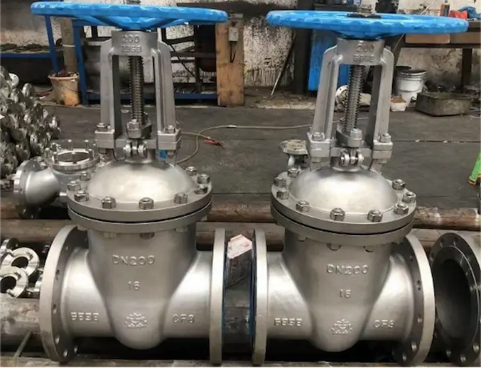 la valvola a saracinesca è aperta o chiusa