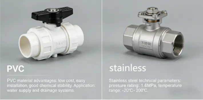 PVC-ball-valve-vs-stainless-steel-ball-valve-comparison