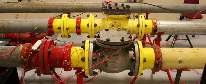 instalação de válvula de retenção industrial.