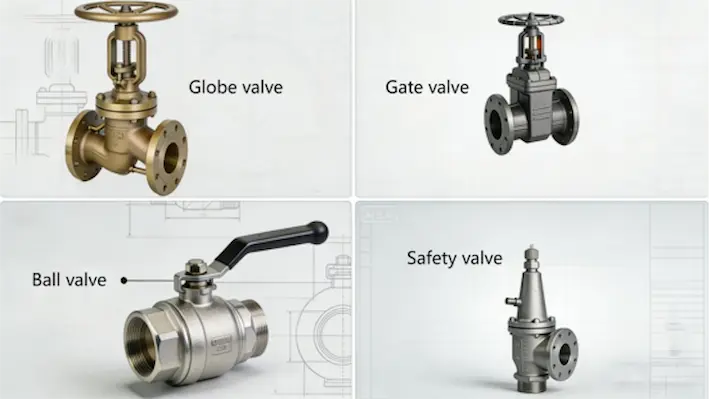 Типы паровых клапанов: паровой шаровой клапан, паровая задвижка, паровой шаровой клапан, паровой регулирующий клапан, паровой предохранительный клапан.