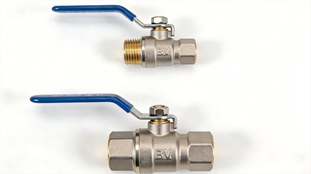 Size comparison: 1/2 Inch Mini Ball Valve vs. standard ball valve for compact plumbing
