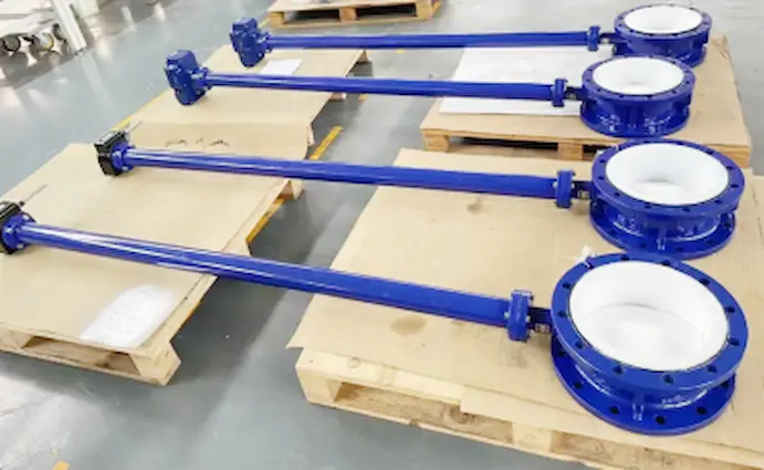 underground butterfly valve installation