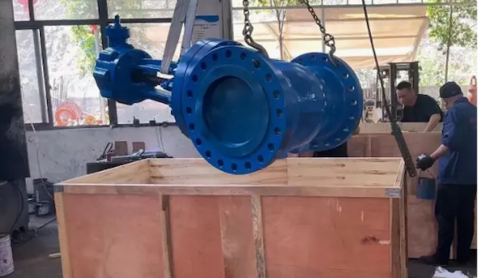 ارتفاع الجذع والعجلة اليدوية لصمام البوابة الصناعية مقاس 24 بوصة