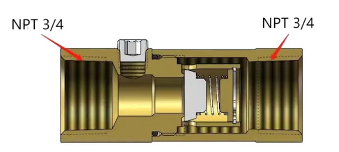 แนวตั้ง-เช็ค-วาล์ว-การติดตั้ง-ไดอะแกรม