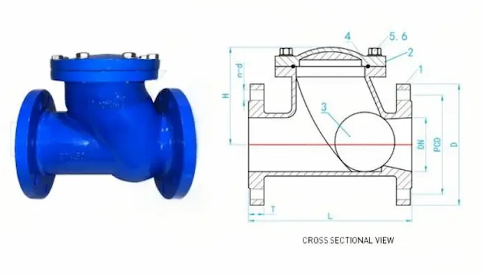 ductile iron ball check valve manufacturer in China