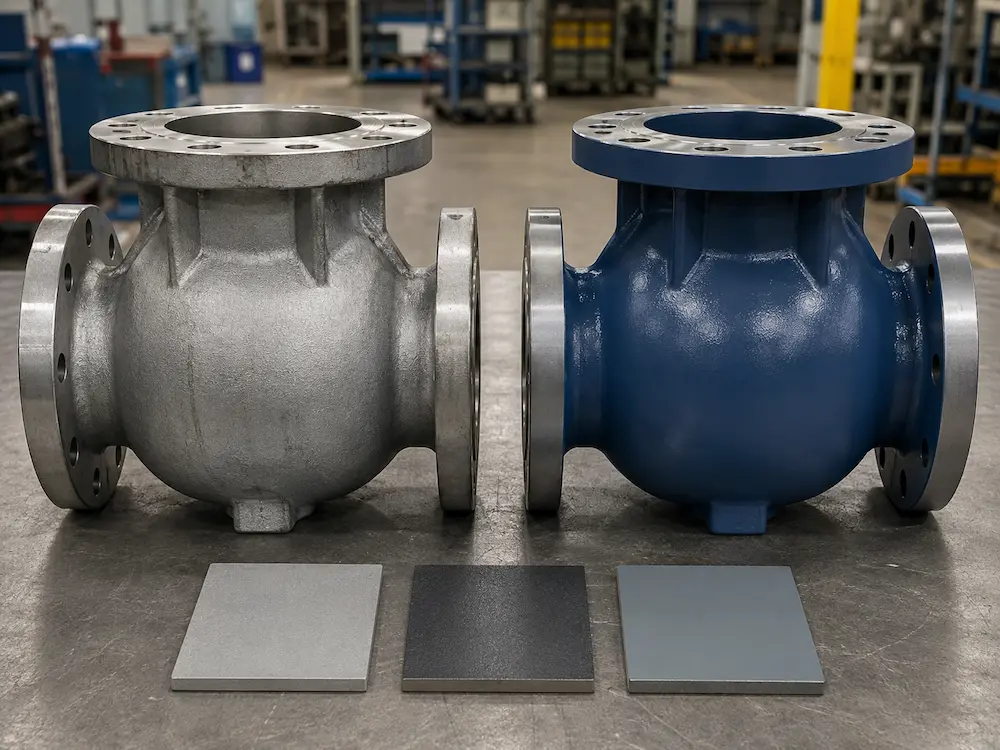 Comparison of galvanized and epoxy-coated valve bodies for corrosion protection