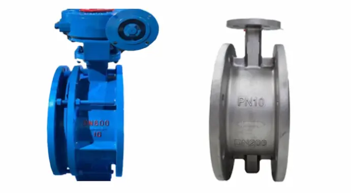 Butterfly-valve-showing-the-flow-direction-arrow-marking