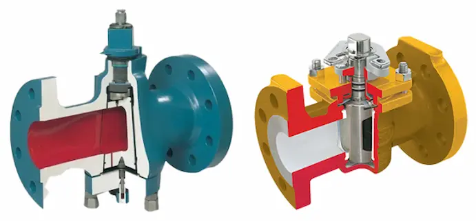 "Comparison of non-lubricated and lubricated plug valves, showcasing key differences"