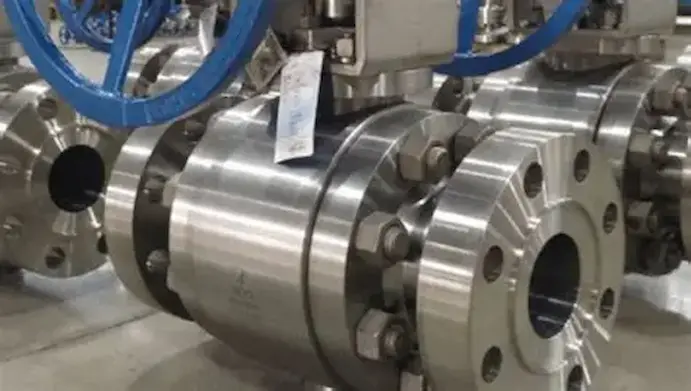 Corrosion-resistant stainless steel valve used in seawater applications for enhanced durability.