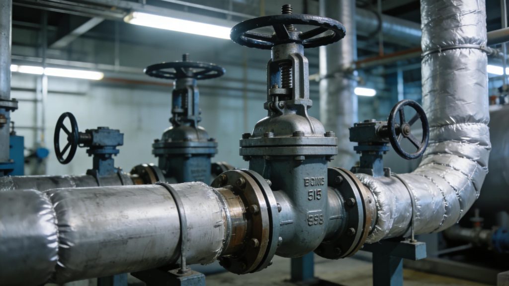 High Temperature High Pressure Valves installed in a high-pressure industrial steam pipeline