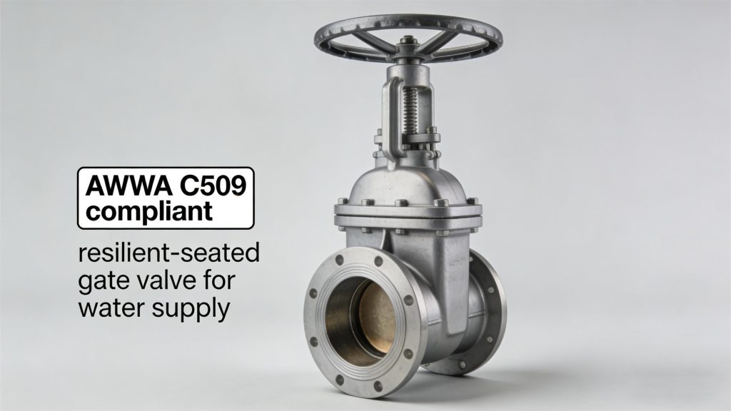 AWWA C509 규격을 준수하는 급수용 탄성 시트 게이트 밸브 AWWA C509 규격을 준수하는 급수용 탄성 시트 게이트 밸브