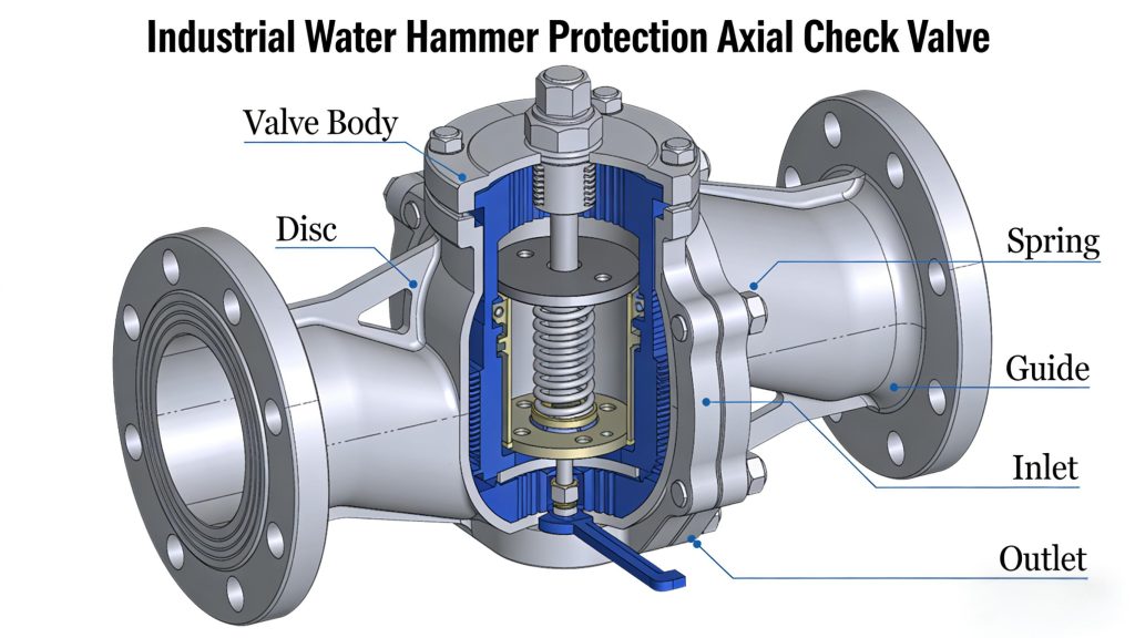 Axial Flow Check Valves for industrial water hammer protection Axial Flow Check Valves for industrial water hammer protection