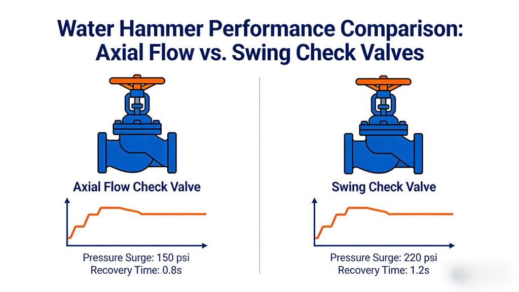 Axial Flow Check Valves vs swing check valve water hammer performance Axial Flow Check Valves vs swing check valve water hammer performance