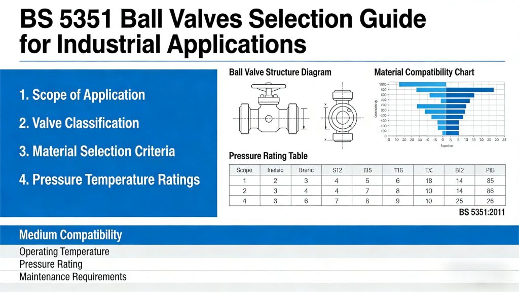 Panduan pemilihan Katup Bola BS 5351 untuk aplikasi industri