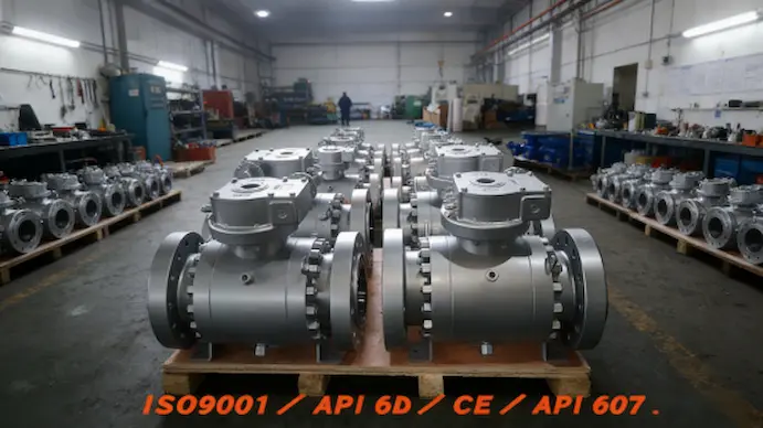 산업용 파이프라인의 화재 안전 기능을 갖춘 볼 밸브