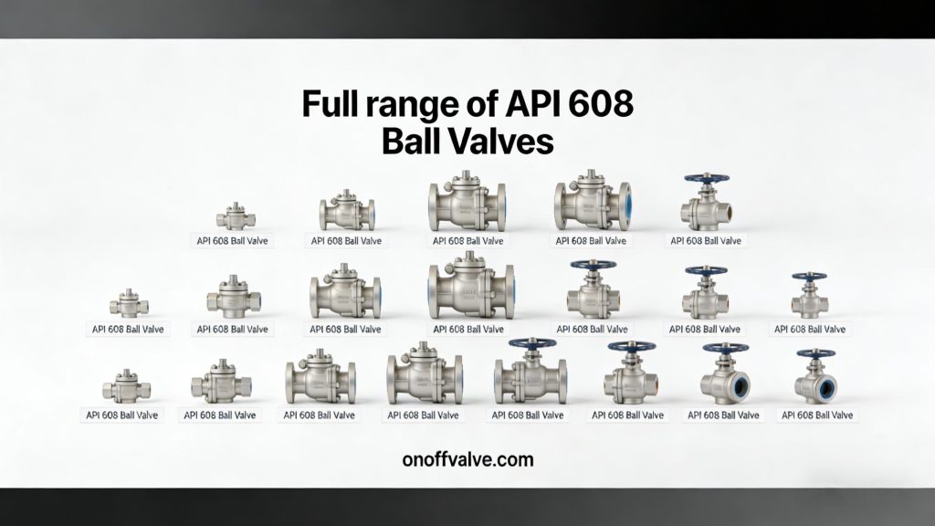 Full range of API 608 Ball Valvess from onoffvalve.com