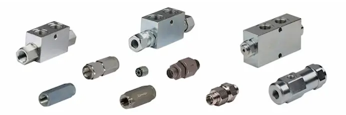 유압 체크 밸브 역류 방지