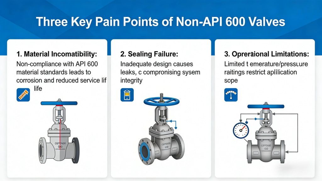3 อันดับความเจ็บปวดของผู้ใช้ด้วยวาล์ว Non-API 600