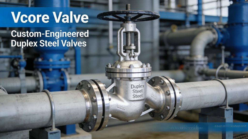 Van thép song công được thiết kế theo yêu cầu của Vcore Valve cho nhà máy khử mặn nước biển Van thép song công được thiết kế theo yêu cầu của Vcore Valve cho nhà máy khử mặn nước biển
