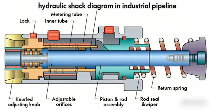 แผนภาพไฮดรอลิกช็อตในท่ออุตสาหกรรม แผนภาพไฮดรอลิกช็อตในท่ออุตสาหกรรม
